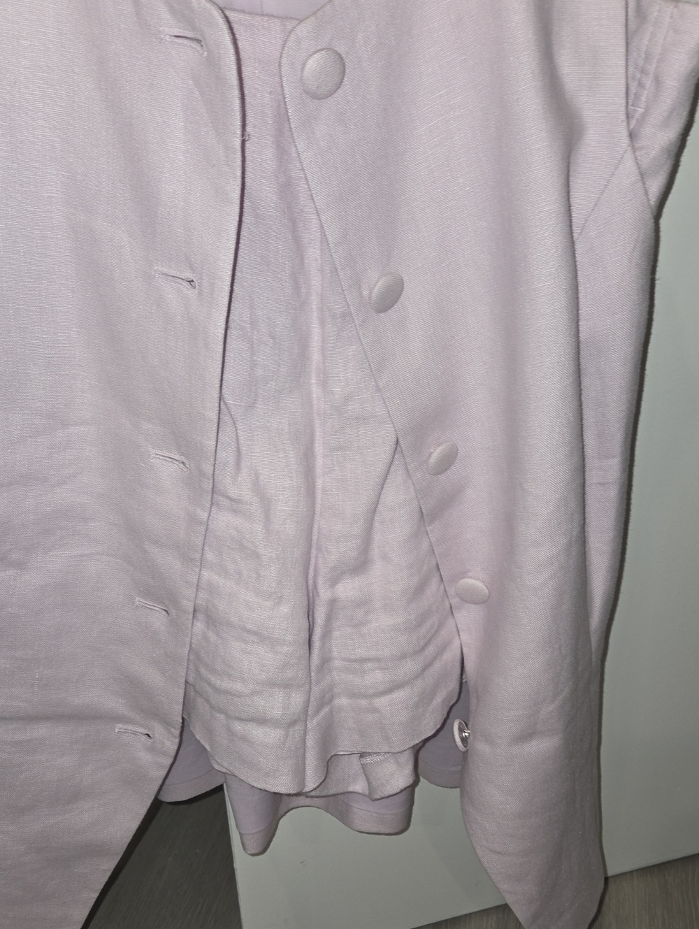 Evernew Linen Blend Shorts And Vest Set US6